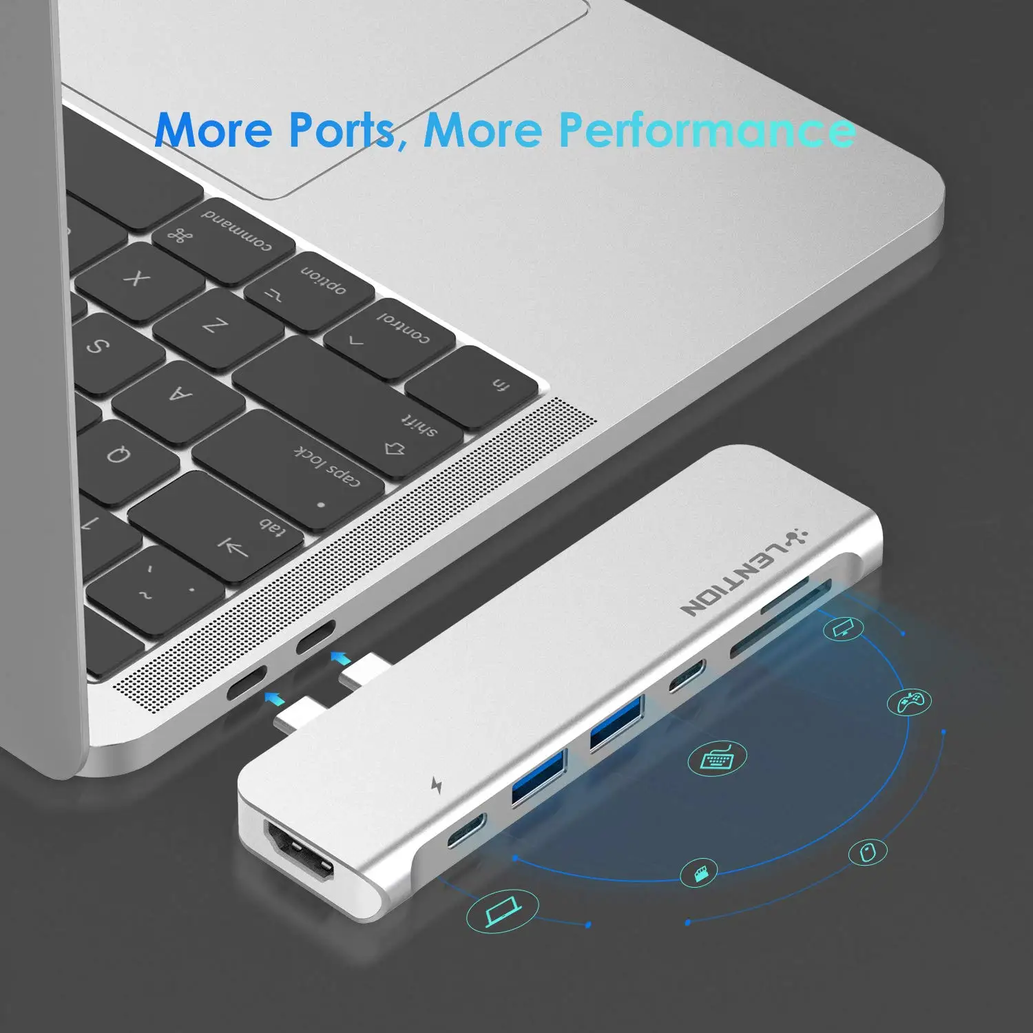 USB C Hub with 40Gbps ,100W Power Delivery, 4K HDMI, 2 USB 3.0, SD/Micro Card Reader, Type C Data Adapter for MacBook Pro 13/15