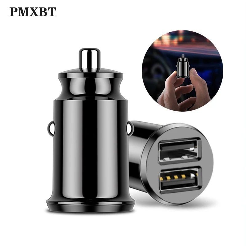 Мини Автомобильный телефон зарядное устройство Quick Charge 3,0 QC3.0 Dual USB зарядное устройство для iphone 11 pro X samsung xiaomi для huawei P30 P20 USB адаптер