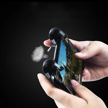 

1 Pair Handles Anti-slip Texture Design Pubg Controller Artifact Game Four Finger Linkage Mobile Game Controller