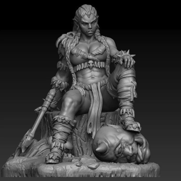 

1/24 Orc Woman, Resin Model figure GK, Game theme, Unassembled and unpainted kit