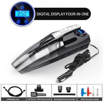 

4 in1 150W Car Vacuum Cleaner 12V Digital Tire Inflator Dual Use LED Light Car Vacuum Cleaner