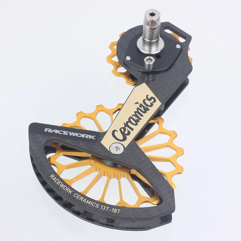 Shimanoセラミック自転車,18t,カーボンファイバープーリー,リア