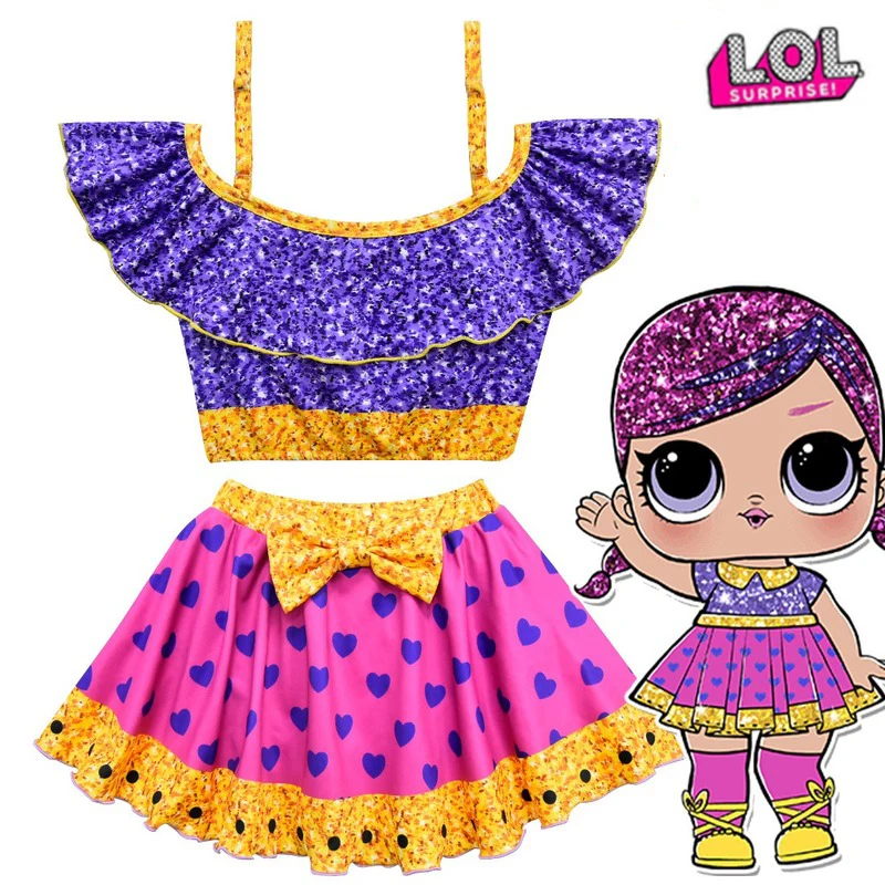 Оригинальный купальник LOL surprise dolls Раздельный купальный костюм для девочек
