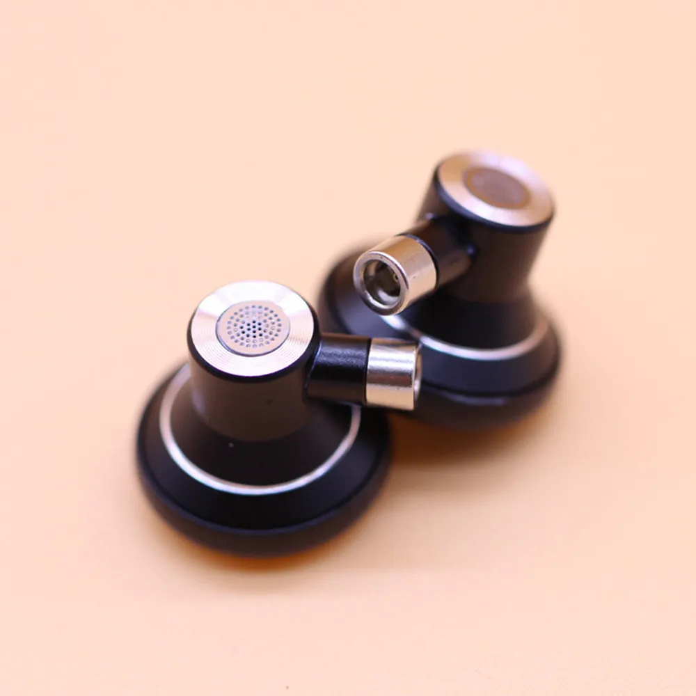 FENGRU Diy PT32 15,4 мм графен блок HiFi тяжелый бас звук наушники с плоской головкой наушники с интерфейсом MMCX(не включая кабель - Цвет: Black