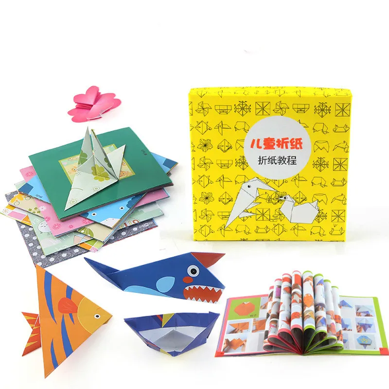 200pcsOrigami Детские Поделки Оригами из бумаги, поделки из книг, детские 3D игрушки ручной работы из мультфильмов, обучающие игрушки для творчества - Цвет: 200pcsOrigami