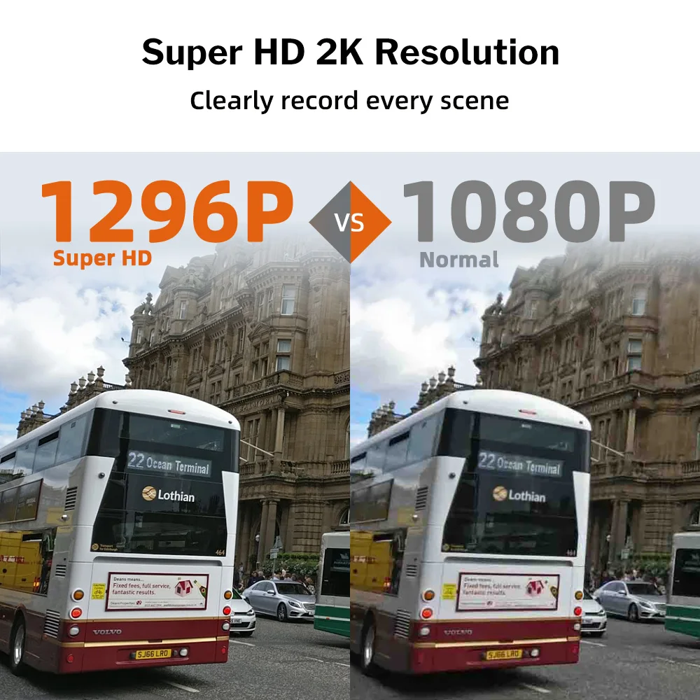 Deelife ڵ DVR ī޶  ķ, 4 ġ  ,  ڽ, 1296P