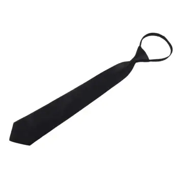 Black Clip On Tie Security Ties For Men Women Doorman Steward Matte Black Necktie Black Funeral Tie Clothing Accessories 1