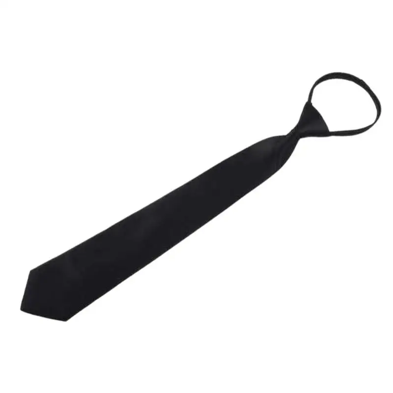 Tanio Czarna klapka na krawacie krawaty bezpieczeństwa dla mężczyzn kobiety