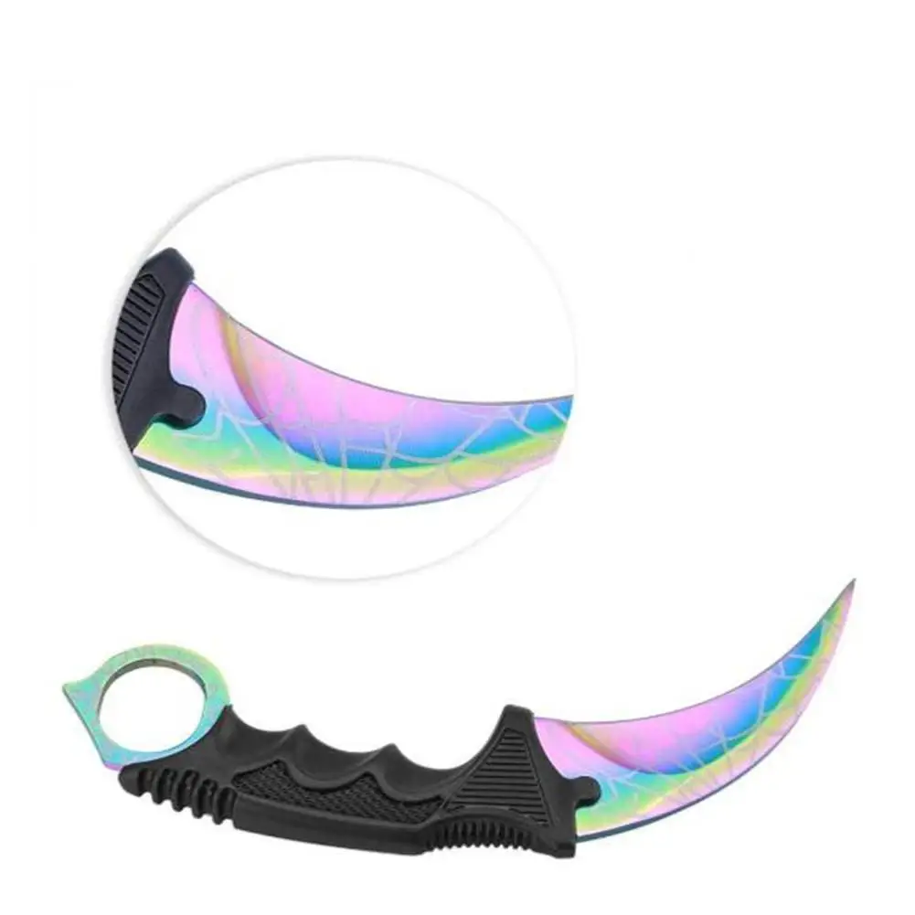 Открытый нож Karambit с фиксированным лезвием CS Counter Strike Тактический коготь нож с оболочкой и шнуром для кемпинга охоты