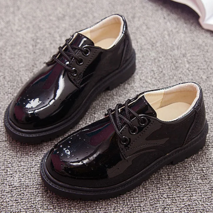 New Kids Leather Shoes Wedding Dress Shoes For Boys Girls Brand