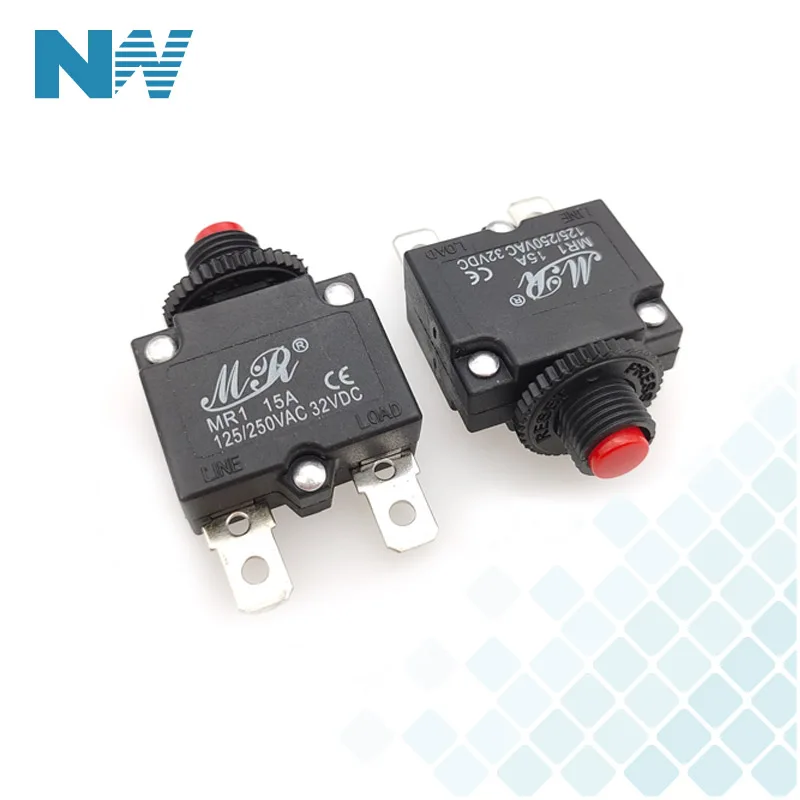 3Pcs/Lot Mr1 5A 10A 15A 20A 25A Circuit Breaker Overload Protector