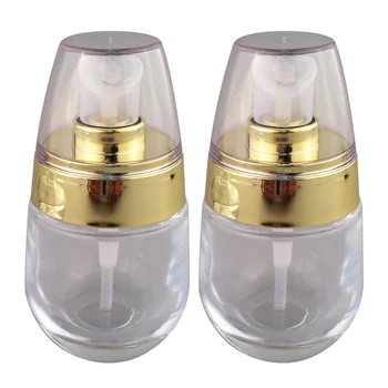 

2PCS 50ml Pump Bottles Empty Makeup Containers Cosmetics Storage Holder with Sliver Pump (Transparent)