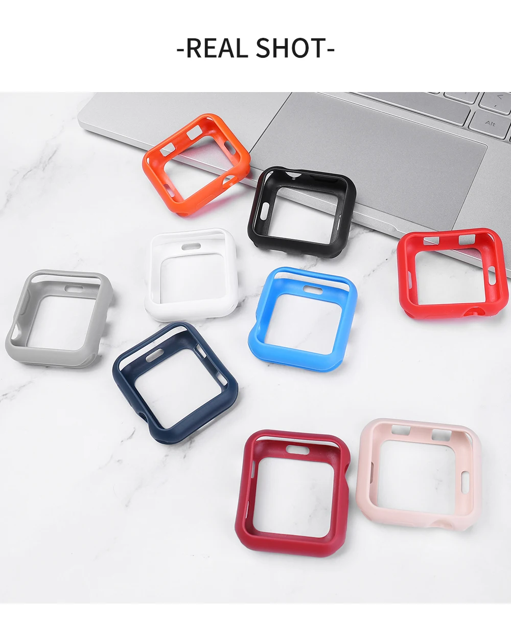 Подходит для Apple Watch 3 2 1 42 мм 38 мм защитный чехол для iWatch 4 5 40 мм 44 мм ProBefit Candy Мягкий силиконовый чехол