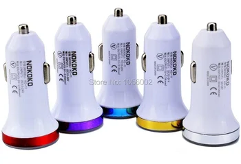 

Led Car Charger 2-Port Dual USB Car Charger 2.1A+1A Car charger for iphone samsung mp3 gps smart phone