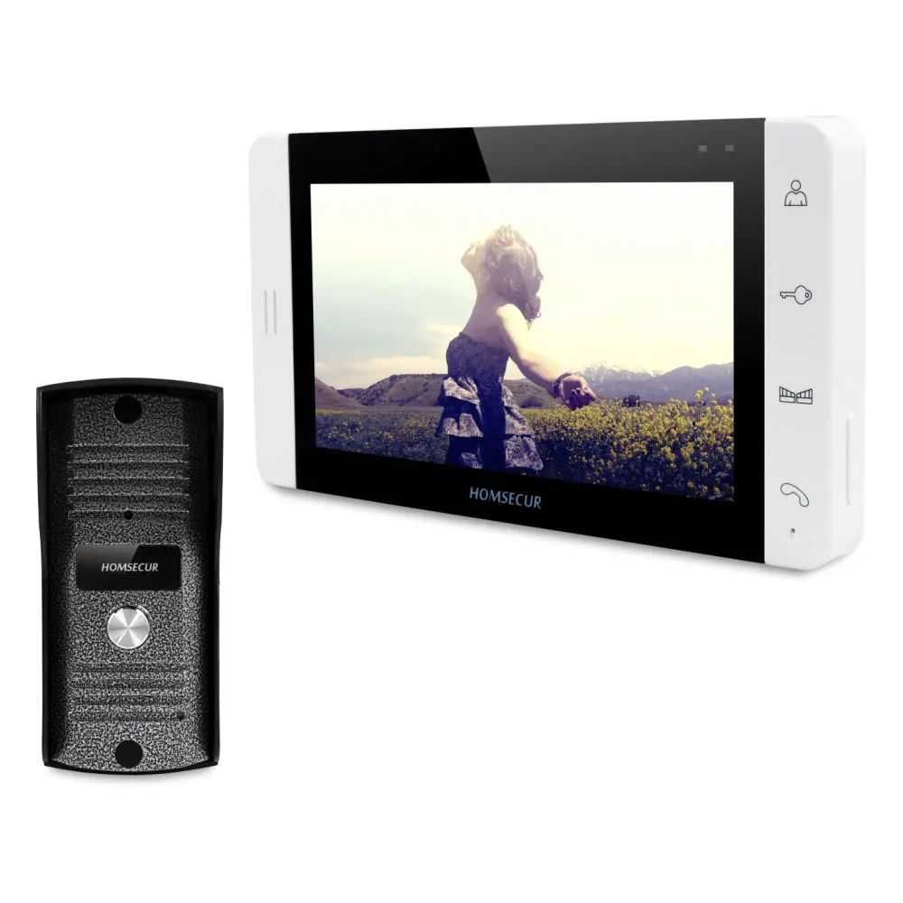 

Shipping from the EU HOMSECUR 7" Wired Hands-free Video Door Phone Intercom System+Metal Case Camera TC031+TM703-W