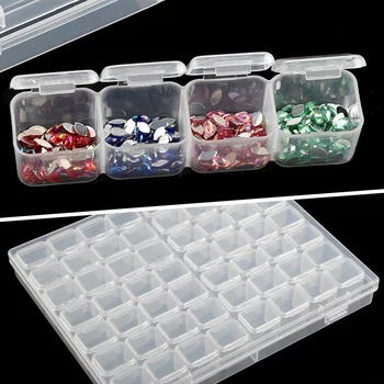 

56 Slots Compartment Nail Art Storage Box Practical Adjustable Plastic Case For Bead Rings Jewelry Display Organizer