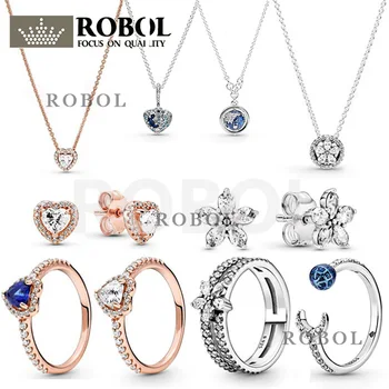 

High Quality Original 925 Sterling Silver Jewelry 2020 Winter New Necklace Earrings Ring with Original Engraving Free Shipping