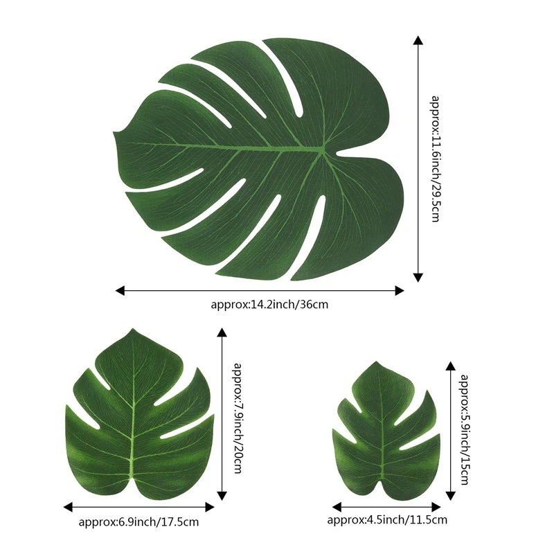 45 шт. тропические Пальмовые Листья вечерние украшения Гавайские, тропические пальмовые поводки имитация Искусственный лист домашнее