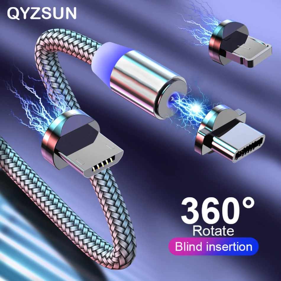 

Magnetic Cable Nylon Braided Micro USB Magnet Cable For Huawei Data Charger Cable for Xiaomi Samsung Android Mobile Phone Cord