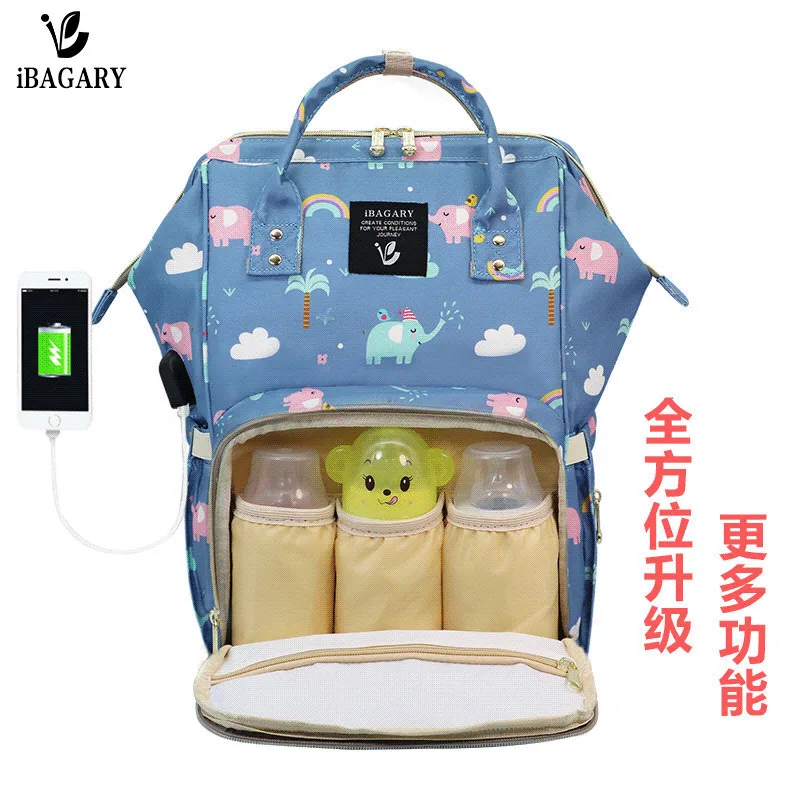 

Upgrade Printing Oxford Usb Mommy Package More Function Will Capacity Both Shoulders Mom Backpack Baby Package