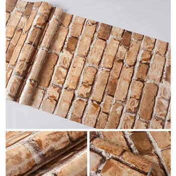 

9.5m x 0.53m brick retro PVC wallpaper for bedroom living room office kitchen wall papers home decor bedroom decor wallpaper s