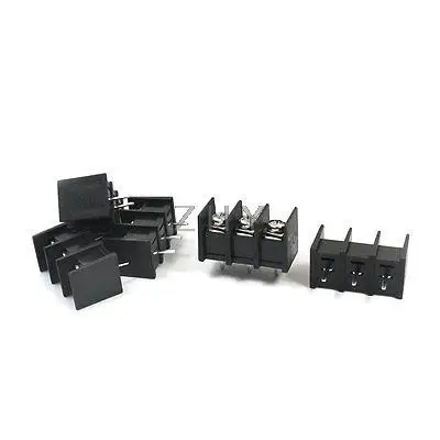 

5 Pcs 300V 20A 9.5mm 3-Pole Plastic PCB Screw Terminal Block for 22-12AWG Wire