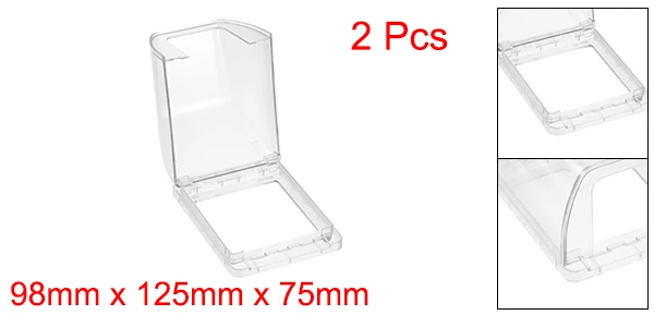 Clear 2pcs Uxcell 1/2 шт защита от атмосферных воздействий для внутреннего использования s 98x125x75 мм синий/прозрачный/белый/золотистый - Цвет: Clear 2pcs