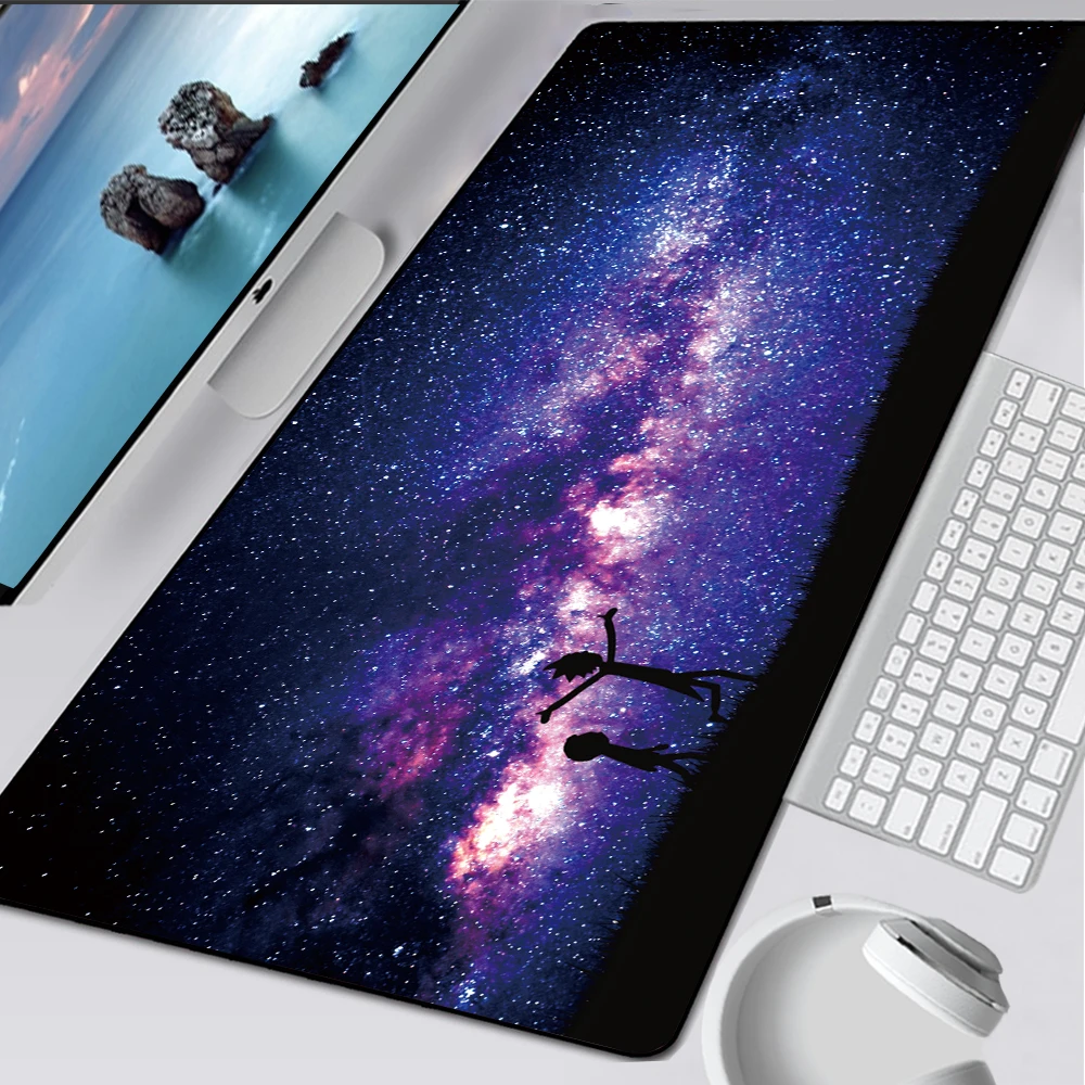 

Computer Mouse Pad Rick and Morty Gaming Mouse Pad Gamer Mouse Mat Large Mousepad Mat for Keyboard XXL Anime Desk Mat 900x400MM