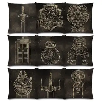 

Bb8 Millennium Falcon X Wing Zelda Link Sword Big Daddy Bioshock Hogwarts Hulkbuster Tardis Good Cushion Cover Pillow Case