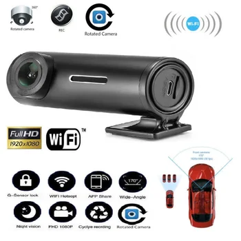

Full 1080P HD WiFi Car DVR Vehicle Camera Dash Cam Night Vision Wide Angle Video Recorder G-Sensor for IOS Android Smartphones
