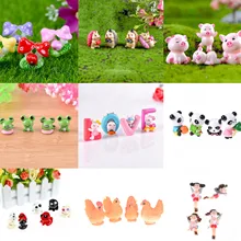 4 шт Kawaii фигурка слона аниамлы декор мини-сказочный сад статуя животного миниатюрная смола