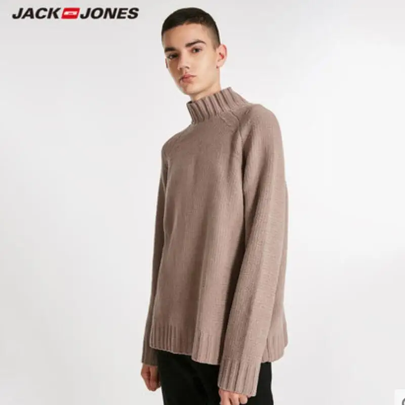 Jack Jones зимний теплый свободный с высоким воротником свитер мужской | 218425511|