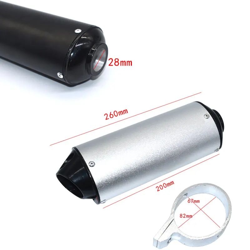 Ceny 28mm 32mm 38mm 51mm tłumik wydechowy motocykla rury dla 125cc 150cc 160cc Dirt pitbike ATV dla Honda dla Yamaha dla Kawasaki