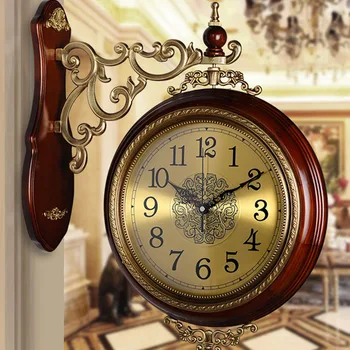 

Creative Decorative Wall Clock European Style Nodic Vintage Digital Wall Clock Kitchen Orologi Da Parete Home Watch QAB50WC