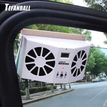 

New Arrival Car Solar Powered Exhaust Fan Car Gills Cooler Auto Ventilation Fan Dual-mode Power Supply Fans Car Accessories