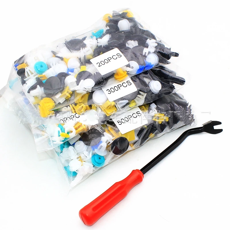 200Pcs Random Mixing Universal Car Fender Plastic Clips Bumper Interior Decoration Auto Fastener