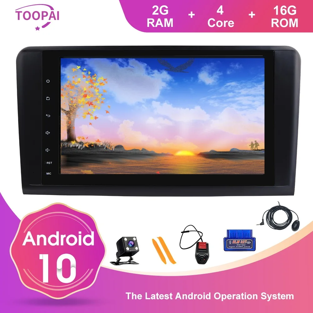 TOOPAI Android 10 для Mercedes Benz GL ML CLASS W164 X164 ML350 ML450 ML500 GL320 GL450 радио навигационный