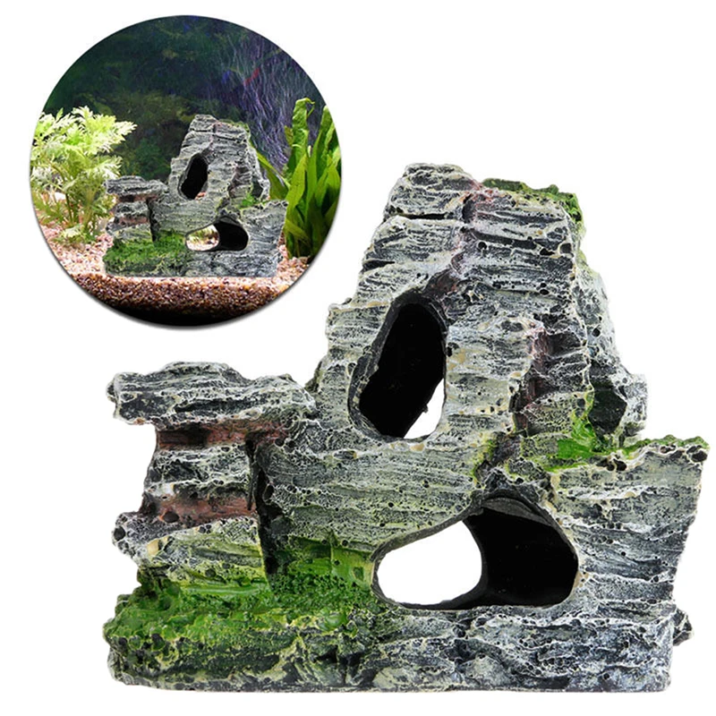 Aquarium Decoration Resin Artificial Fish Tank Fake Rockery Landscape Ornaments False Rocks Crafts For Fish Tank
