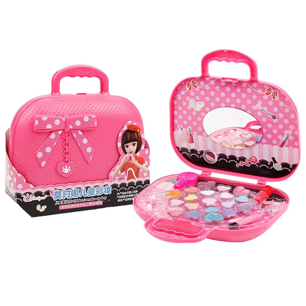 Children's Cosmetics Makeup Box Princess Pretend Play Toys Set Safe Non-toxic Washable Lipstick Nail Polish Girl Gift Toy | Игрушки и