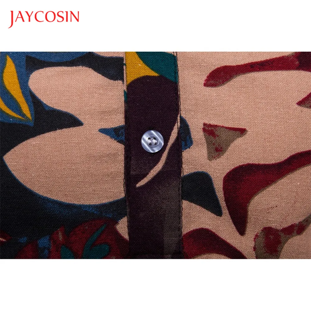 Joycosin модная мужская рубашка зимняя повседневная мужская Пряжка для одежды цветочный принт с длинным рукавом стоячий воротник мужские топы рубашка на пуговицах