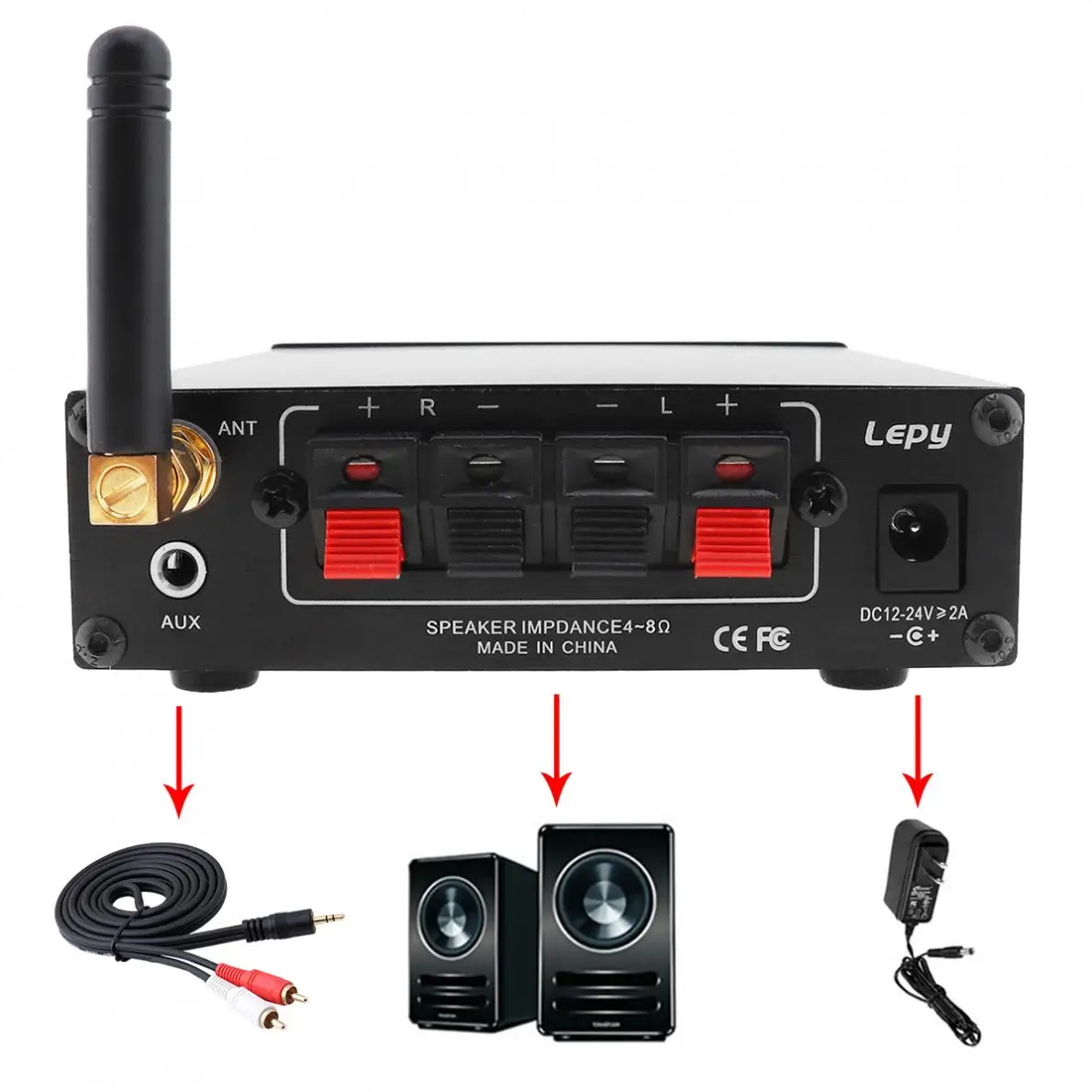 50 Вт x 2 HiFi стерео класса D Цифровой высокой мощности аудио усилитель Поддержка