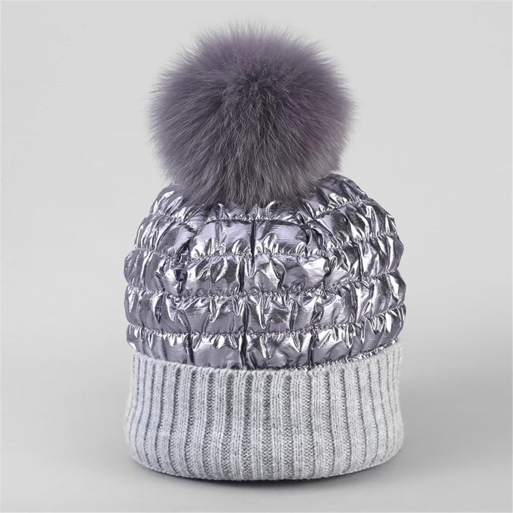 winter hats for women Winter Knit Hat Foxes Ball Collar Set Thick Warm Solid Earmuff Hat gorros mujer invierno#es