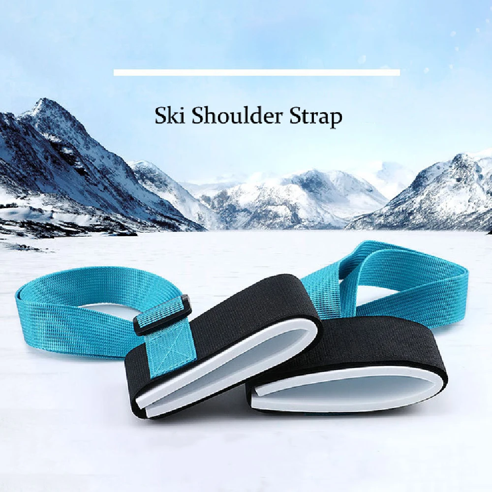 Ski Shoulder Strap Hand-held Double Snowboard Strap Nylon EVA Strap Adjustable Multifunctional Belt Hand Handle Carrier 1190