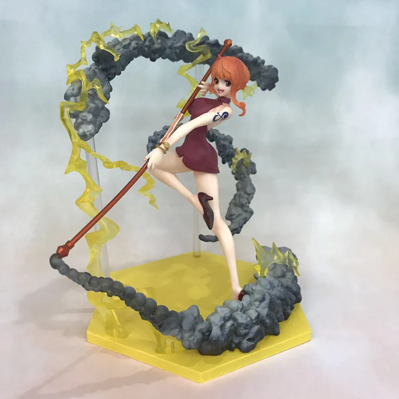 

One Piece F. ZERO Fighting Version Nami Black Ball Weather Rod Garage Kit Model Ornaments