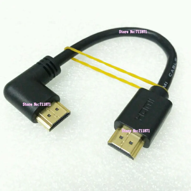 15 см короткий HDMI 2,0 Поддержка 60 Гц 4 к 2 к HDMI кабель изгиб под прямым углом HDMI кабель Линия 90 градусов левый изгиб HDMI кабель линия