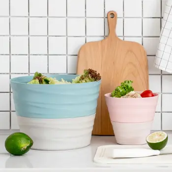 

IOdorless Anti-Drop Melamine Resin Bowl Set Mitation Porcelain Kitchen Tableware Decoration Fruit Salad Noodle Rice Bowl .*