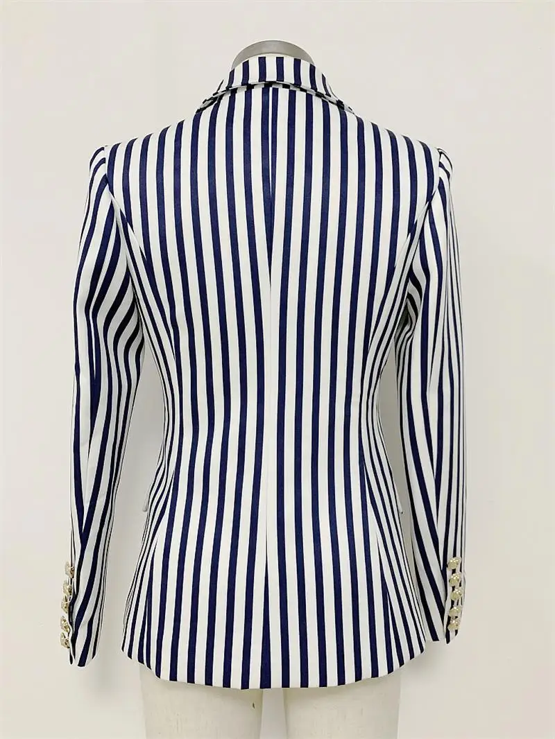 Ла больше nueva y элегантные chaqueta de diseño de Высокое качество con botones-де-Леон para mujer chaqueta clásica con estamp