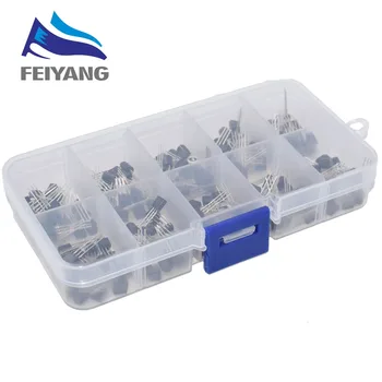 

Transistor Assortment Kit BC337 BC327 2N2222 2N2907 2N3904 2N3906 S8050 S8550 A1015 C1815 10value 200PCS Transistors Box Pack