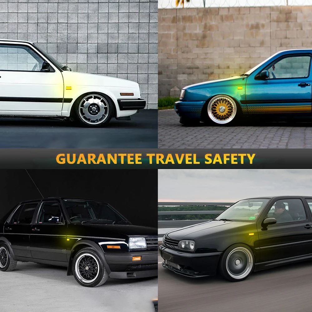 2Pcs ���� LED ���̵� ��Ŀ ����Ʈ �� ��ȣ Blinker ���� ���� �ٰ� ���� 2 3 Passat B3 Vento Jetta A2 A3 �¼� Ibiza 2 �ڸ����� 1