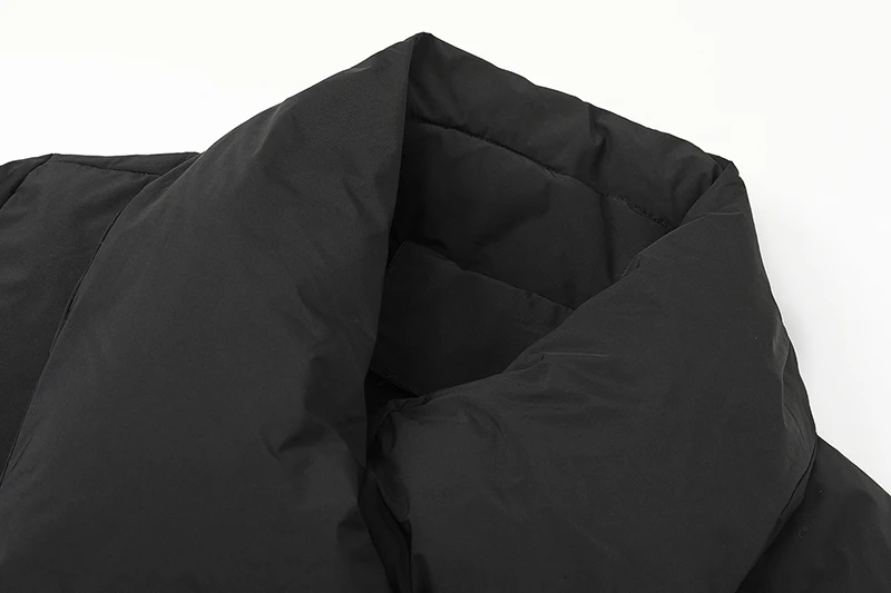 [EAM] Бандажное черное пальто большого размера с хлопковой подкладкой, с длинным рукавом, свободный крой, женские парки, модная новинка, Осень-зима, 1M363